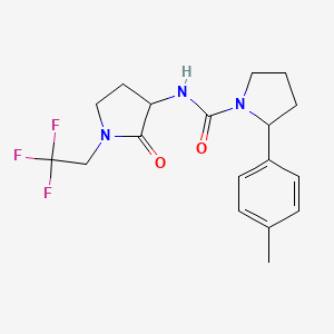 2-(4-methylphenyl)-N-[2-oxo-1-(2,2,2-trifluoroethyl)pyrrolidin-3-yl]pyrrolidine-1-carboxamide