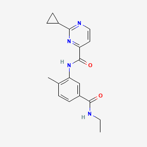 2-cyclopropyl-N-[5-(ethylcarbamoyl)-2-methylphenyl]pyrimidine-4-carboxamide