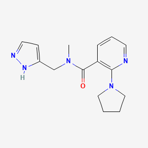 N-methyl-N-(1H-pyrazol-5-ylmethyl)-2-pyrrolidin-1-ylpyridine-3-carboxamide