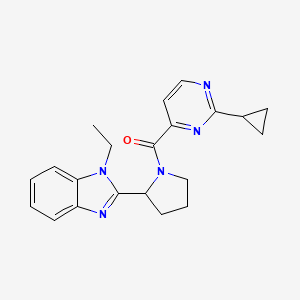 (2-Cyclopropylpyrimidin-4-yl)-[2-(1-ethylbenzimidazol-2-yl)pyrrolidin-1-yl]methanone