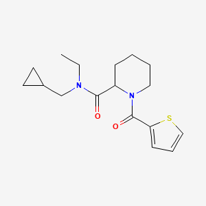 N-(cyclopropylmethyl)-N-ethyl-1-(thiophene-2-carbonyl)piperidine-2-carboxamide