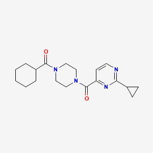 Cyclohexyl-[4-(2-cyclopropylpyrimidine-4-carbonyl)piperazin-1-yl]methanone