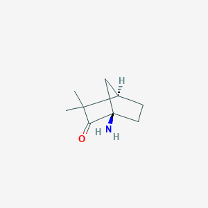 molecular formula C9H15NO B071757 Bicyclo[2.2.1]heptan-2-one, 1-amino-3,3-dimethyl-, (1R,4R)-(9CI) CAS No. 178603-06-0