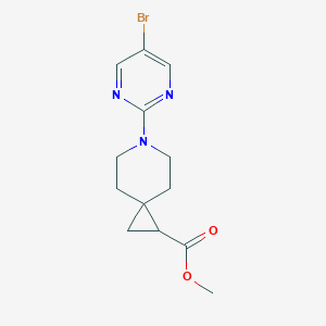 molecular formula C13H16BrN3O2 B7176963 Methyl 6-(5-bromopyrimidin-2-yl)-6-azaspiro[2.5]octane-2-carboxylate 