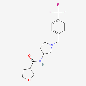 N-[1-[[4-(trifluoromethyl)phenyl]methyl]pyrrolidin-3-yl]oxolane-3-carboxamide