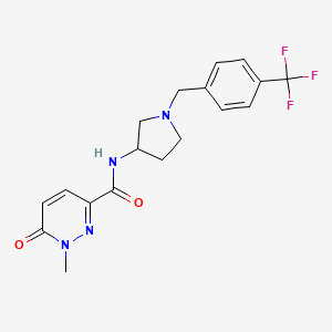 1-methyl-6-oxo-N-[1-[[4-(trifluoromethyl)phenyl]methyl]pyrrolidin-3-yl]pyridazine-3-carboxamide