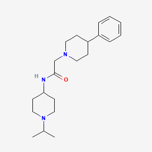 2-(4-phenylpiperidin-1-yl)-N-(1-propan-2-ylpiperidin-4-yl)acetamide