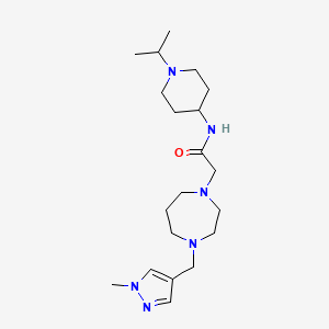 2-[4-[(1-methylpyrazol-4-yl)methyl]-1,4-diazepan-1-yl]-N-(1-propan-2-ylpiperidin-4-yl)acetamide