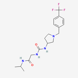 N-propan-2-yl-2-[[1-[[4-(trifluoromethyl)phenyl]methyl]pyrrolidin-3-yl]carbamoylamino]acetamide