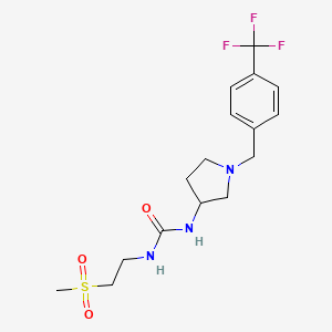 1-(2-Methylsulfonylethyl)-3-[1-[[4-(trifluoromethyl)phenyl]methyl]pyrrolidin-3-yl]urea