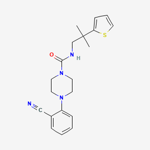 4-(2-cyanophenyl)-N-(2-methyl-2-thiophen-2-ylpropyl)piperazine-1-carboxamide