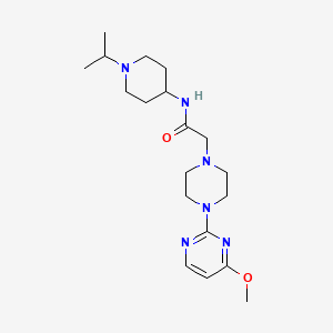 2-[4-(4-methoxypyrimidin-2-yl)piperazin-1-yl]-N-(1-propan-2-ylpiperidin-4-yl)acetamide