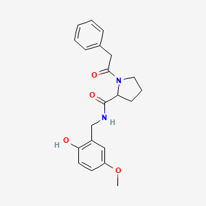 N-[(2-hydroxy-5-methoxyphenyl)methyl]-1-(2-phenylacetyl)pyrrolidine-2-carboxamide