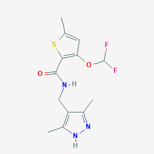 3-(difluoromethoxy)-N-[(3,5-dimethyl-1H-pyrazol-4-yl)methyl]-5-methylthiophene-2-carboxamide