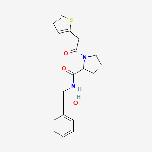 N-(2-hydroxy-2-phenylpropyl)-1-(2-thiophen-2-ylacetyl)pyrrolidine-2-carboxamide