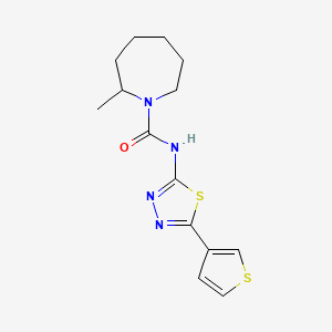 2-methyl-N-(5-thiophen-3-yl-1,3,4-thiadiazol-2-yl)azepane-1-carboxamide