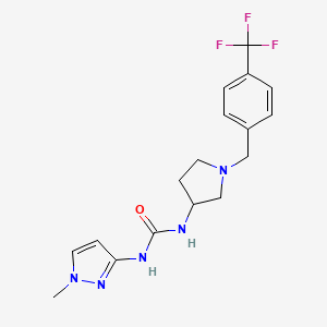 1-(1-Methylpyrazol-3-yl)-3-[1-[[4-(trifluoromethyl)phenyl]methyl]pyrrolidin-3-yl]urea