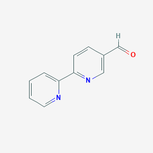molecular formula C11H8N2O B071778 [2,2'-Bipyridine]-5-carbaldehyde CAS No. 179873-48-4