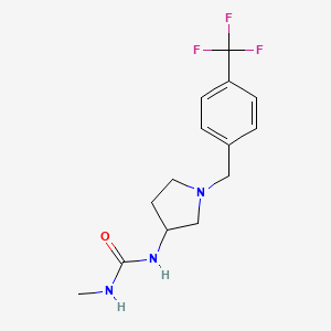 1-Methyl-3-[1-[[4-(trifluoromethyl)phenyl]methyl]pyrrolidin-3-yl]urea