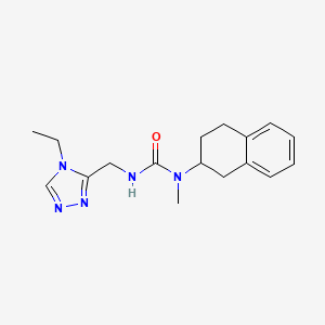 3-[(4-Ethyl-1,2,4-triazol-3-yl)methyl]-1-methyl-1-(1,2,3,4-tetrahydronaphthalen-2-yl)urea