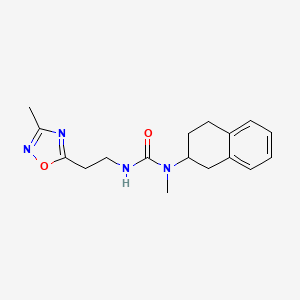 1-Methyl-3-[2-(3-methyl-1,2,4-oxadiazol-5-yl)ethyl]-1-(1,2,3,4-tetrahydronaphthalen-2-yl)urea