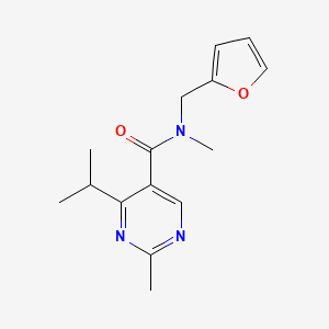 N-(furan-2-ylmethyl)-N,2-dimethyl-4-propan-2-ylpyrimidine-5-carboxamide