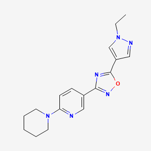 5-(1-Ethylpyrazol-4-yl)-3-(6-piperidin-1-ylpyridin-3-yl)-1,2,4-oxadiazole