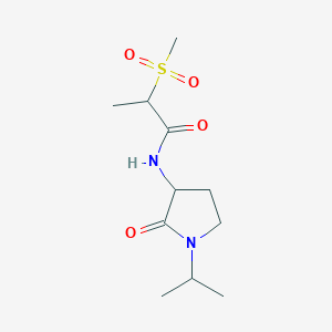 2-methylsulfonyl-N-(2-oxo-1-propan-2-ylpyrrolidin-3-yl)propanamide