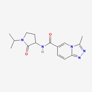 3-methyl-N-(2-oxo-1-propan-2-ylpyrrolidin-3-yl)-[1,2,4]triazolo[4,3-a]pyridine-6-carboxamide