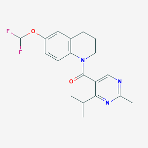 [6-(difluoromethoxy)-3,4-dihydro-2H-quinolin-1-yl]-(2-methyl-4-propan-2-ylpyrimidin-5-yl)methanone