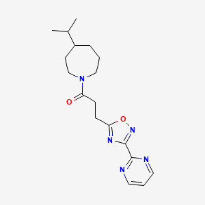 1-(4-Propan-2-ylazepan-1-yl)-3-(3-pyrimidin-2-yl-1,2,4-oxadiazol-5-yl)propan-1-one