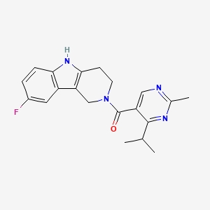 (8-Fluoro-1,3,4,5-tetrahydropyrido[4,3-b]indol-2-yl)-(2-methyl-4-propan-2-ylpyrimidin-5-yl)methanone