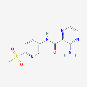 3-amino-N-(6-methylsulfonylpyridin-3-yl)pyrazine-2-carboxamide