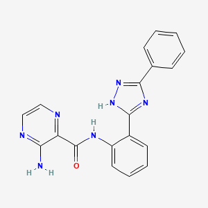 3-amino-N-[2-(3-phenyl-1H-1,2,4-triazol-5-yl)phenyl]pyrazine-2-carboxamide