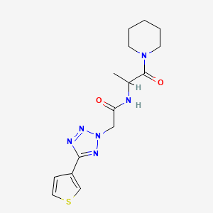 N-(1-oxo-1-piperidin-1-ylpropan-2-yl)-2-(5-thiophen-3-yltetrazol-2-yl)acetamide