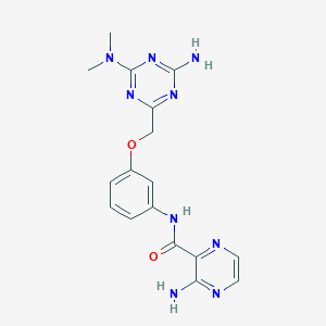 3-amino-N-[3-[[4-amino-6-(dimethylamino)-1,3,5-triazin-2-yl]methoxy]phenyl]pyrazine-2-carboxamide