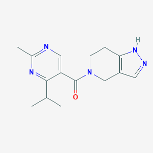 (2-Methyl-4-propan-2-ylpyrimidin-5-yl)-(1,4,6,7-tetrahydropyrazolo[4,3-c]pyridin-5-yl)methanone