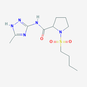 1-butylsulfonyl-N-(5-methyl-1H-1,2,4-triazol-3-yl)pyrrolidine-2-carboxamide