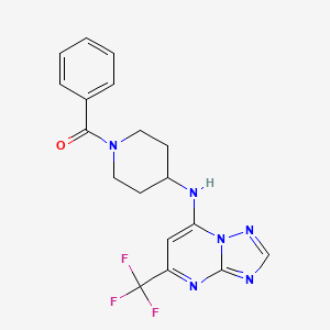 Phenyl-[4-[[5-(trifluoromethyl)-[1,2,4]triazolo[1,5-a]pyrimidin-7-yl]amino]piperidin-1-yl]methanone