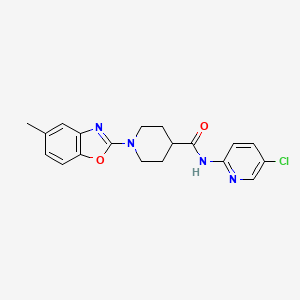 N-(5-chloropyridin-2-yl)-1-(5-methyl-1,3-benzoxazol-2-yl)piperidine-4-carboxamide