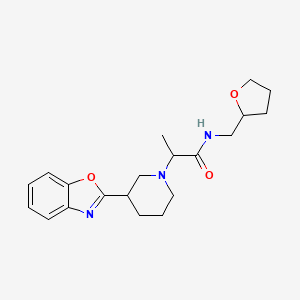 2-[3-(1,3-benzoxazol-2-yl)piperidin-1-yl]-N-(oxolan-2-ylmethyl)propanamide