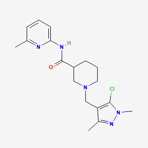 1-[(5-chloro-1,3-dimethylpyrazol-4-yl)methyl]-N-(6-methylpyridin-2-yl)piperidine-3-carboxamide