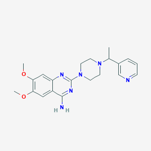 6,7-Dimethoxy-2-[4-(1-pyridin-3-ylethyl)piperazin-1-yl]quinazolin-4-amine