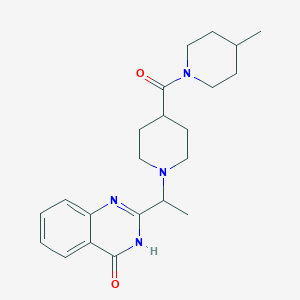 2-[1-[4-(4-methylpiperidine-1-carbonyl)piperidin-1-yl]ethyl]-3H-quinazolin-4-one