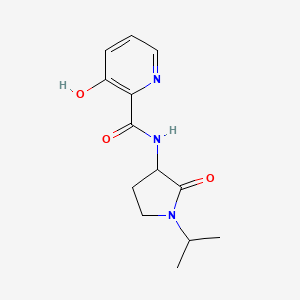 3-hydroxy-N-(2-oxo-1-propan-2-ylpyrrolidin-3-yl)pyridine-2-carboxamide