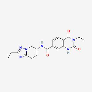 3-ethyl-N-(2-ethyl-5,6,7,8-tetrahydro-[1,2,4]triazolo[1,5-a]pyridin-6-yl)-2,4-dioxo-1H-quinazoline-7-carboxamide