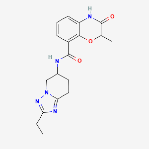 N-(2-ethyl-5,6,7,8-tetrahydro-[1,2,4]triazolo[1,5-a]pyridin-6-yl)-2-methyl-3-oxo-4H-1,4-benzoxazine-8-carboxamide