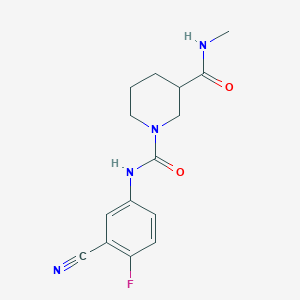 1-N-(3-cyano-4-fluorophenyl)-3-N-methylpiperidine-1,3-dicarboxamide