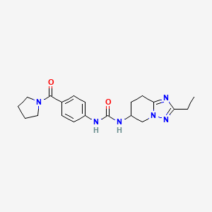 1-(2-Ethyl-5,6,7,8-tetrahydro-[1,2,4]triazolo[1,5-a]pyridin-6-yl)-3-[4-(pyrrolidine-1-carbonyl)phenyl]urea