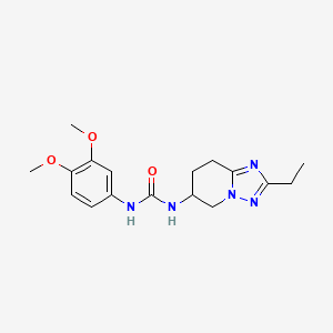 1-(3,4-Dimethoxyphenyl)-3-(2-ethyl-5,6,7,8-tetrahydro-[1,2,4]triazolo[1,5-a]pyridin-6-yl)urea